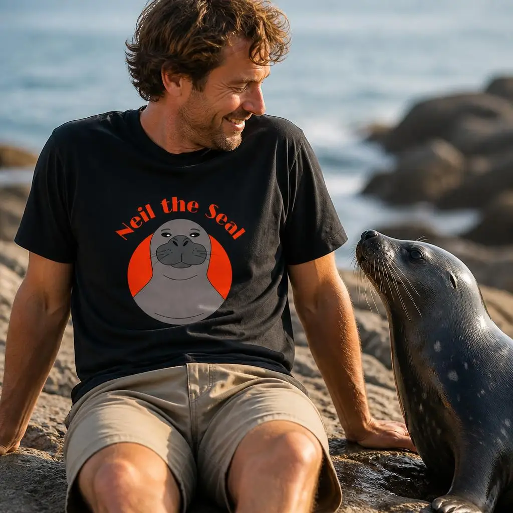 Neil the Seals Men T Shirt 100% Cotton Clothing Fun Short Sleeve Tee Gift T-Shirts