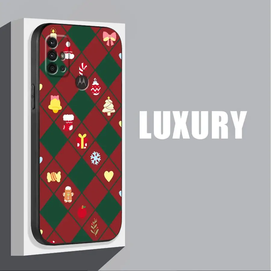 Christmas Cute Loopy Cover Phone Case for Motorola Moto G30 G31 G50 G51 G60S G71 G22 G32 G52 G72 G53 G73 Soft TPU