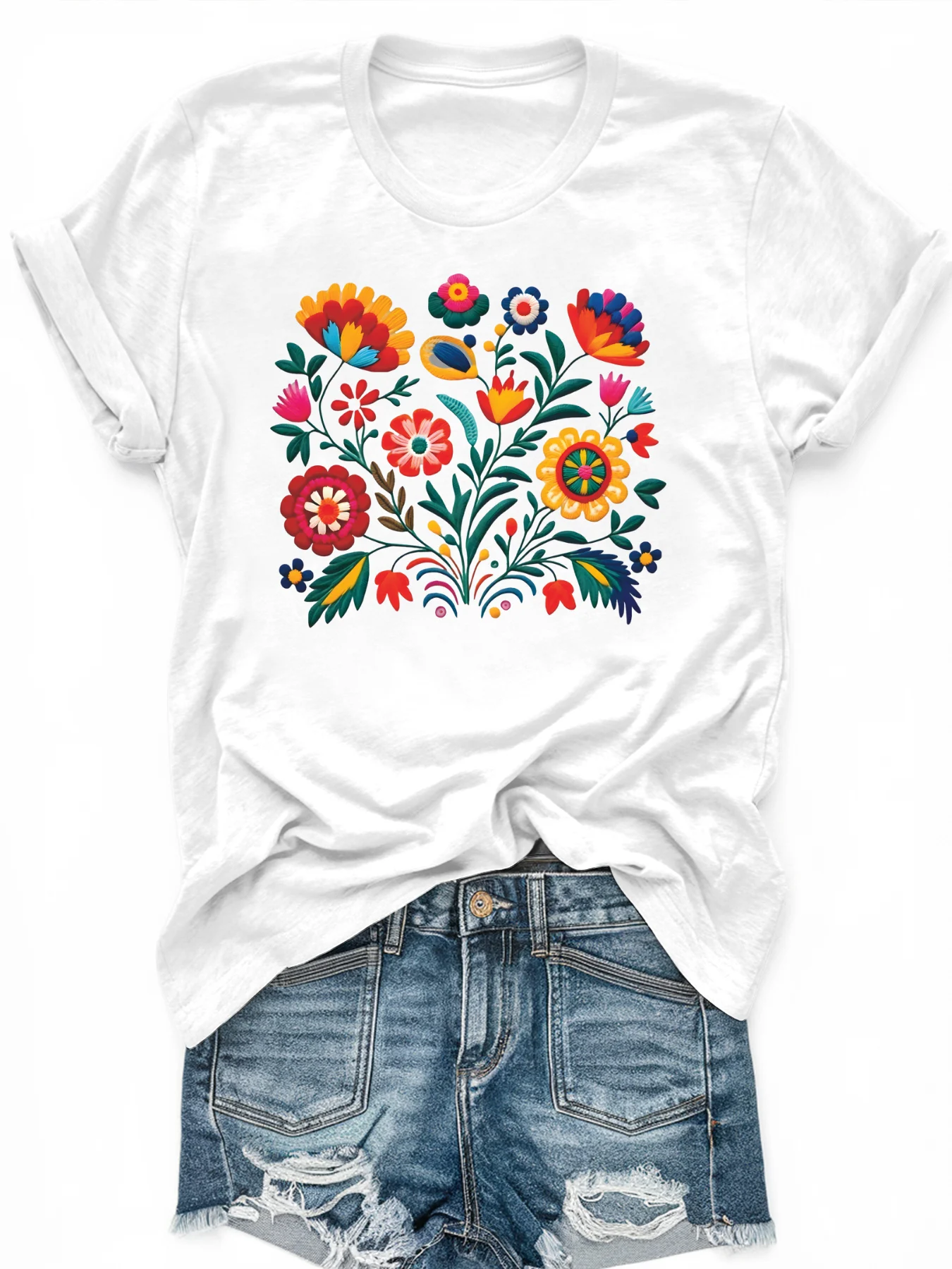 

Women's large-size printed short-sleeved T-shirt, loose and casual, soft, comfortable and breathable, outdoor sports