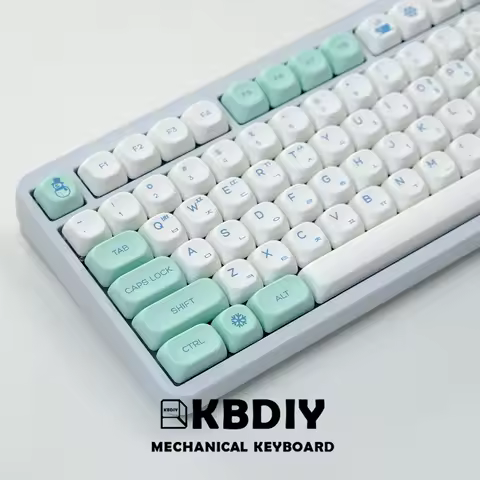 KBDiy 138 Keys/Set Korean Keycaps PBT KOA Snow Mountain Keycap for Mechanical Keyboard Custom MX Switches ISO Keys 7U Space Bar