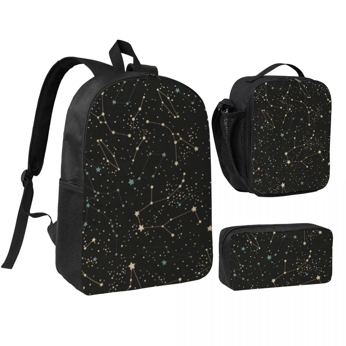 

Constellation Star Clusters Galaxies Halloween Backpack BookBag School Bag Shoulder Bags 3ps Insulated Lunch Bag Pencil Case