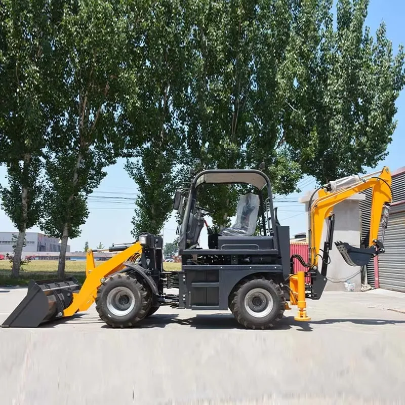 All Terrain Backhoe Loader 4WD Diesel Wheel Loader With Heavy Duty Bucket Hydraulic System Construction Farm Machinery
