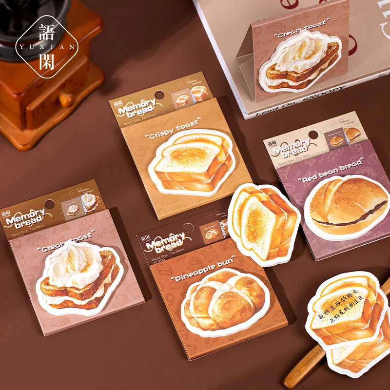 30Pcs Retro Bread Collage Sticker Set, Lovely Food DIY Decor Decals for Journal, Scrapbook Album and Handcraft Art Project
