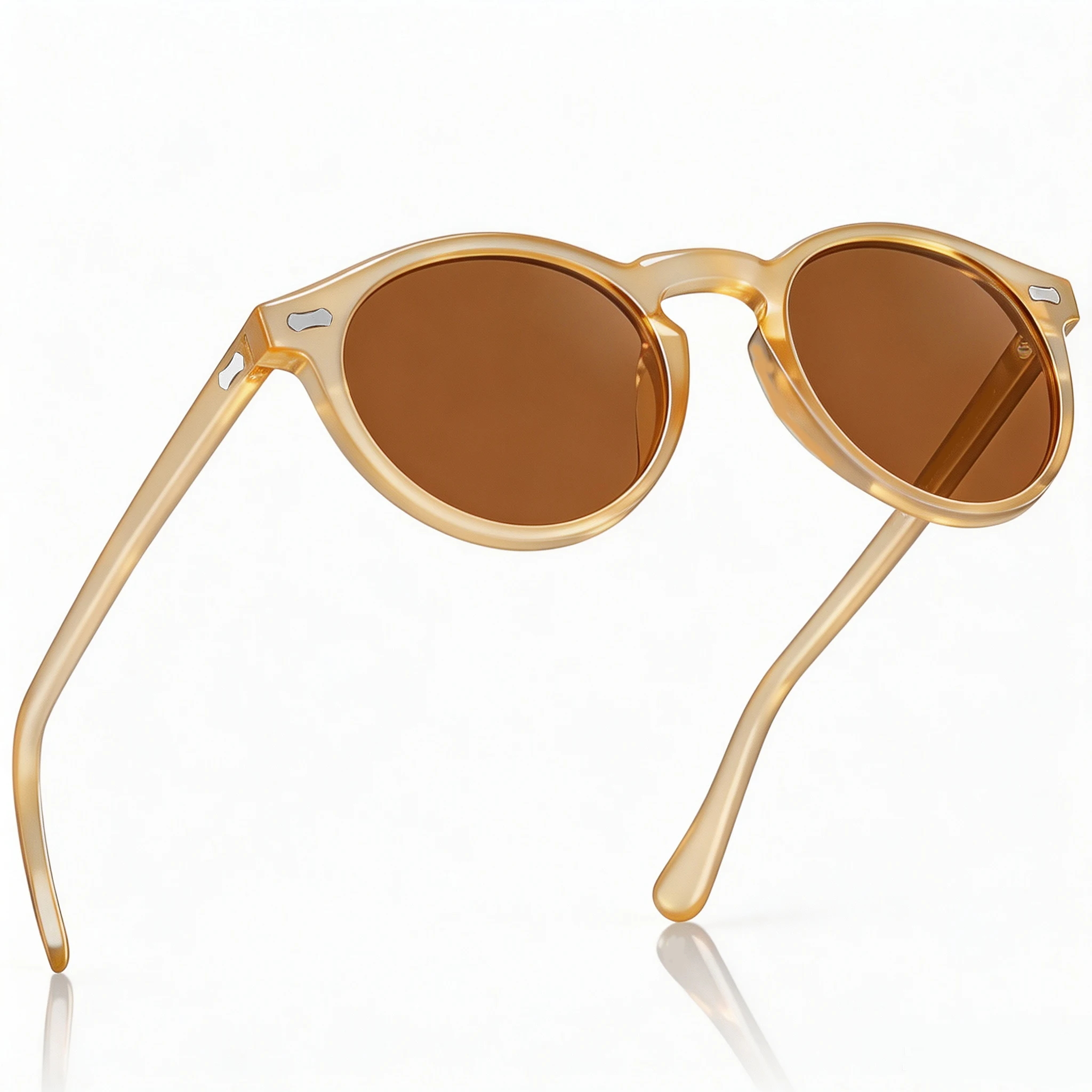 GFUIARA Retro polarisierte Sonnenbrille für Männer und Frauen, klassischer Nietenrahmen, modische Sonnenbrille zum Fahren, UV400 – Detail 15