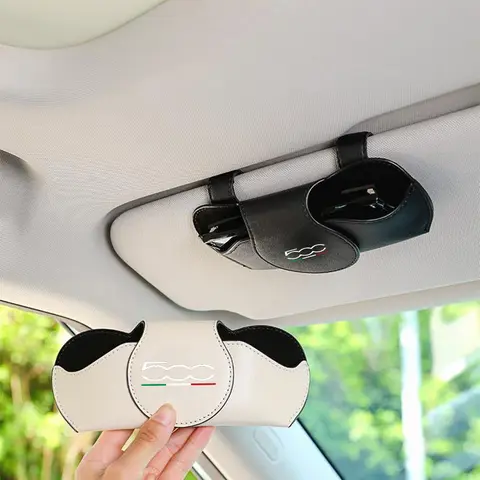 Bilglasögonförvaring Solskyddsglasögonhållare Solglasögonklämma För Fiat 500 500C 2012 500X 500L Abarth 695 Biltillbehör 8 best sales 500 öre - №7