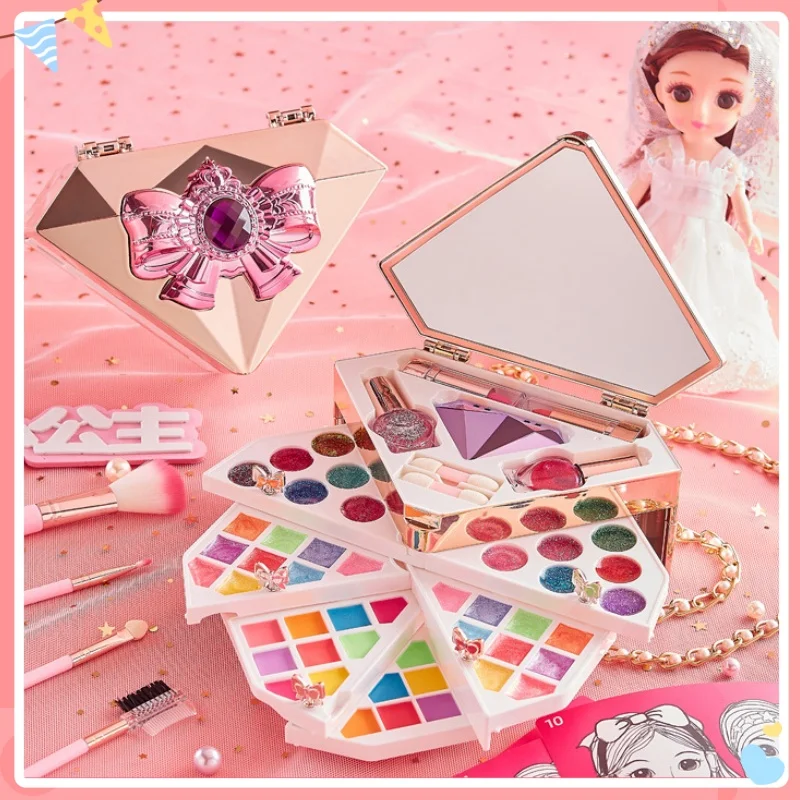 Girl'S Cosmetics Makeup Gift Box Home New Year'S Gift Playing House With Non-Toxic Toys Essential Beauty Set For Delicate Girls