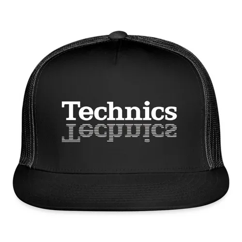 Technics Audio Music Black Trucker Hat Cap Adult Size
