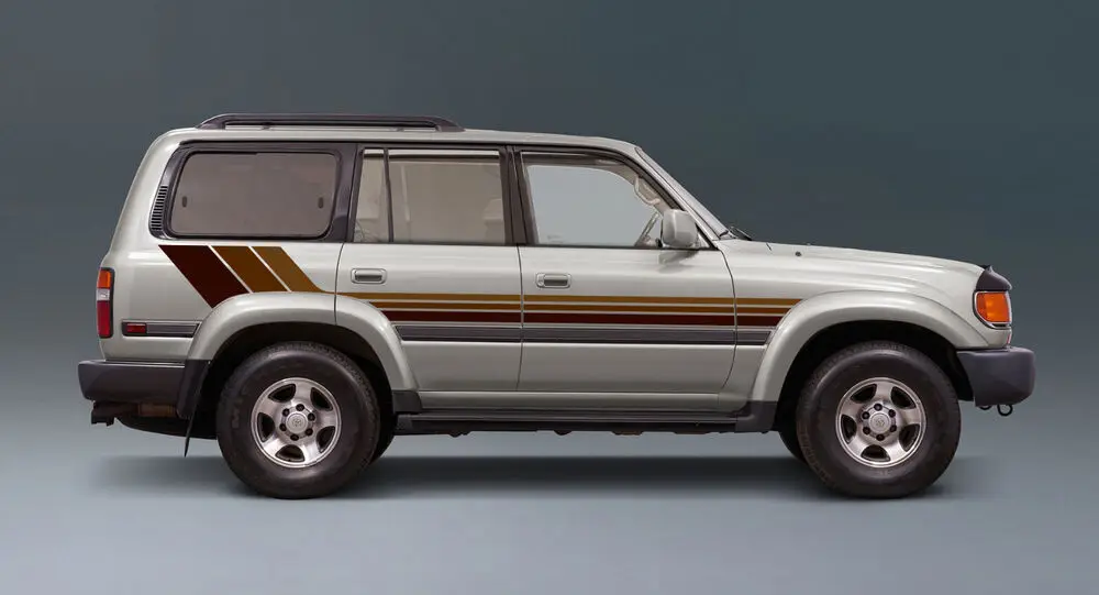 ملصقات السيارات لتويوتا لاند كروزر FJ80 1994-1997 تعديل الجسم مخصص الرياضة موضة شارات الفينيل