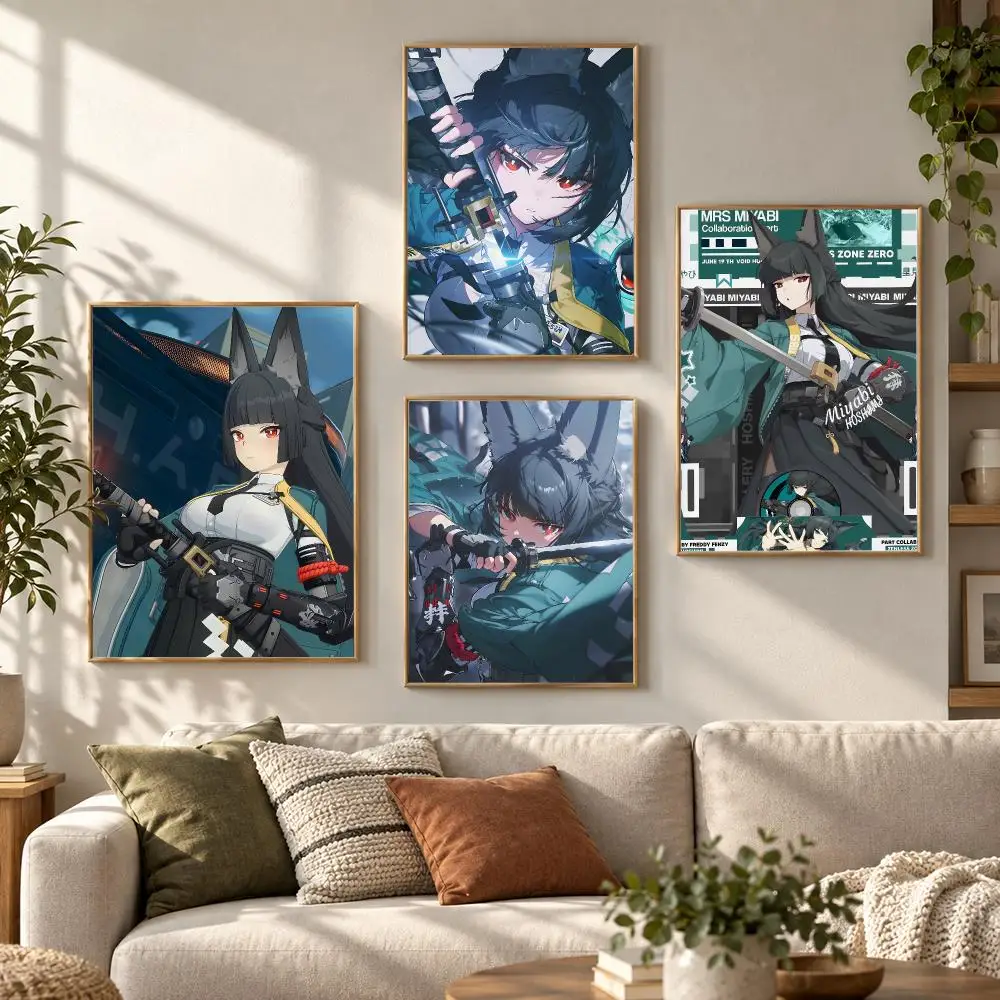 Hoshimi Miyabi Z-Zenless Zone Zero Poster HD Waterproof Aesthetic Wall For Home Decor Trendy Durable Easy To Apply Art