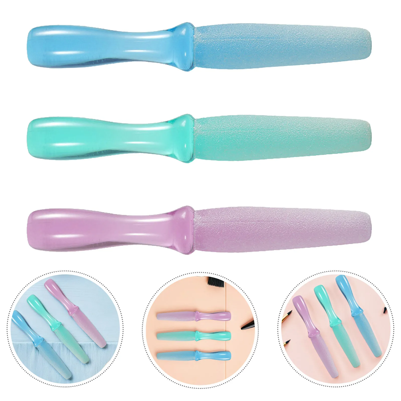 

3Pcs Foot Rasps Bright Color Comfortable Handle Frosted Surface Foot Care Tools Callus Removers Pedicure Accessories
