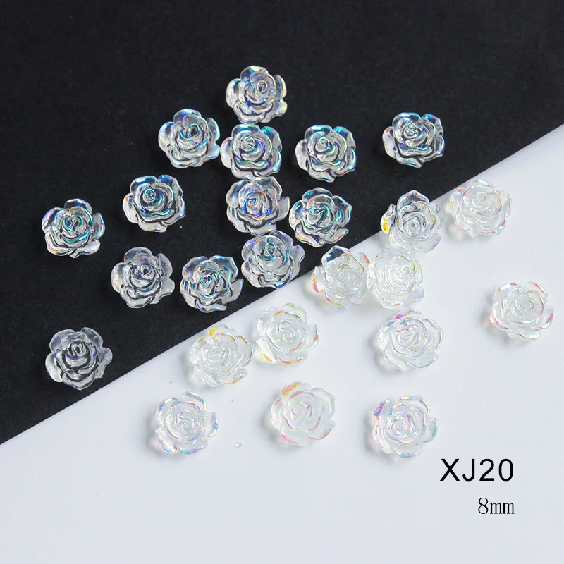 2022 New Acrylic Aurora Collection 30 Style Flat Back Nail Art Rhinestones 30/100Pcs Apply To DIY Manicure Decoration Accessorie