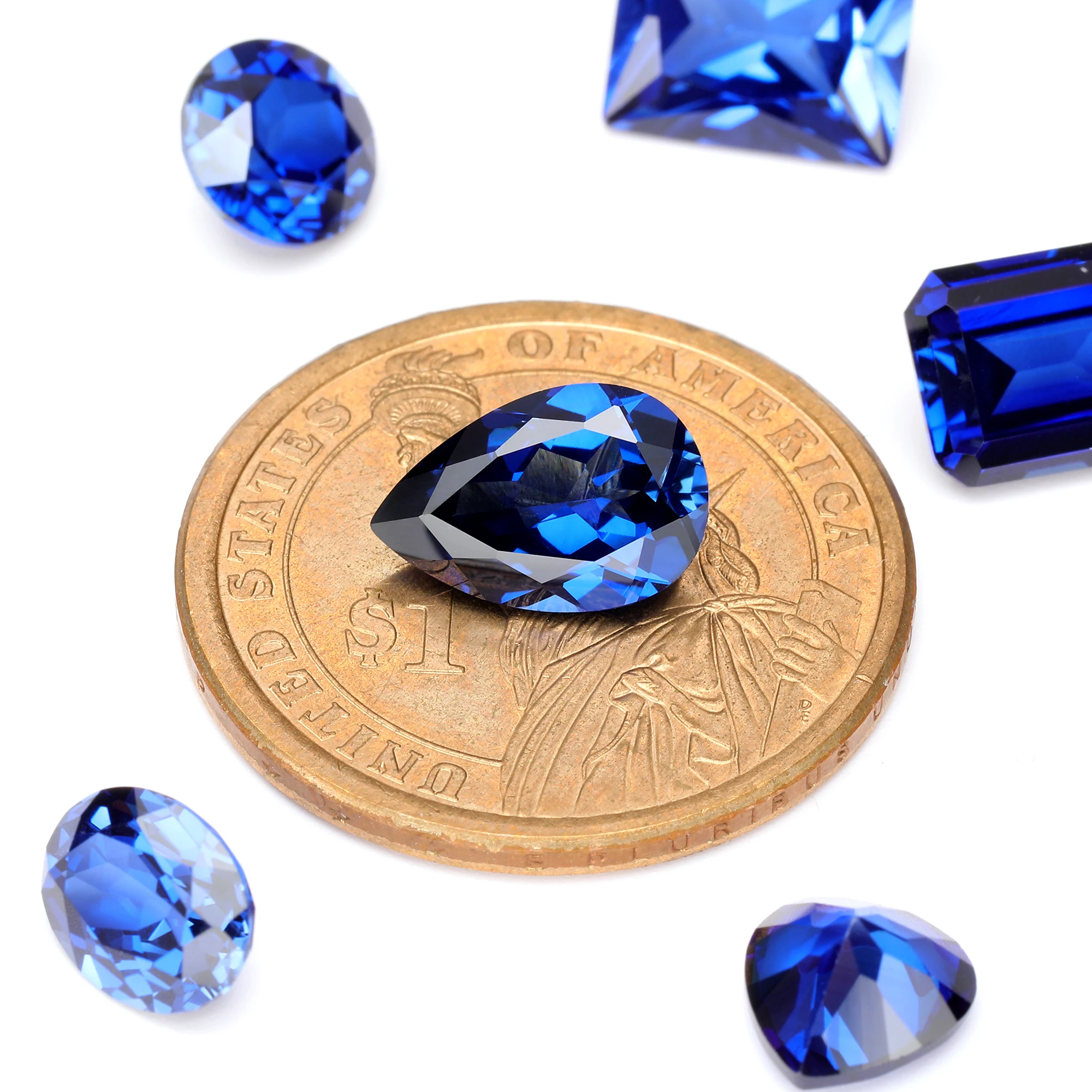

Eme jewe Lab Grown Sapphire Pear Cut Gemstone for Charms Advanced Jewelry Making Materials With Certificate DIY