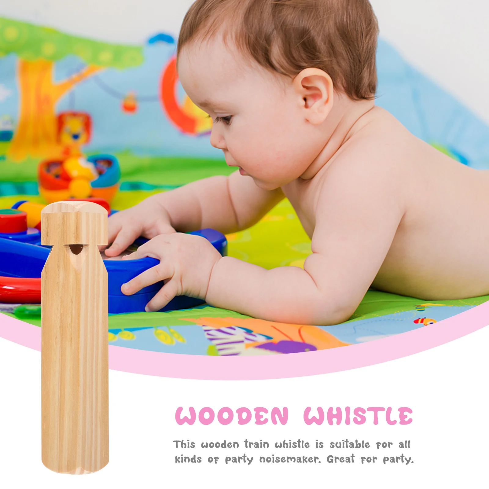 1 قطعة صافرة قطار خشبية آلة موسيقية تعليمية الوالدين-تدريس المعونة حفلة لصالح هدية الكريسماس ل