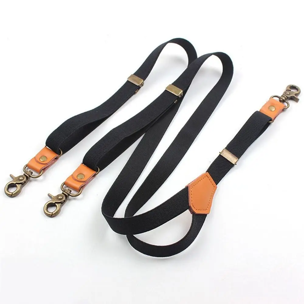 

Vintage Stripe Performance Strap Clip 3 Hooks For Men Adjustable Braces Tie Suspenders Hanging Pants Clip Suspenders Clips
