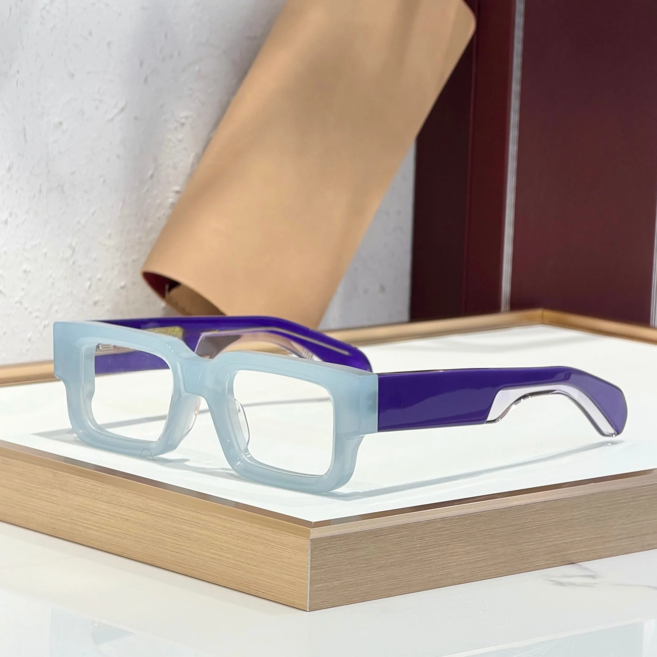 

JMM Ascari Eyeglass frames Unisex Oversized Square Thick Acetate Glasses trendy Women Modern Fashion Men's glasses frames