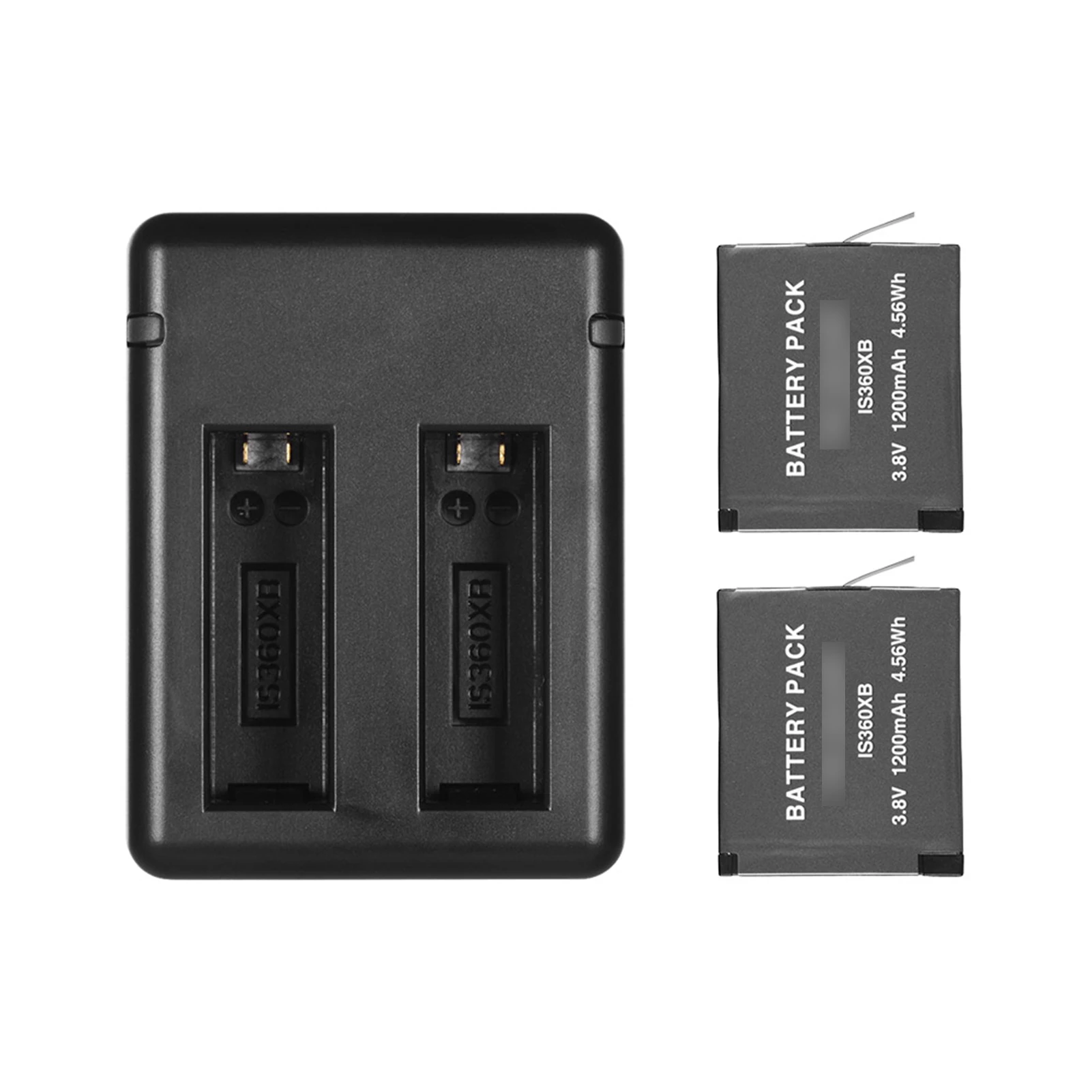 Portable Dual Camera Battery  Kit Set with 2pcs Rechargeable Batteries USB Cable Indicator Light for  one X Cameras