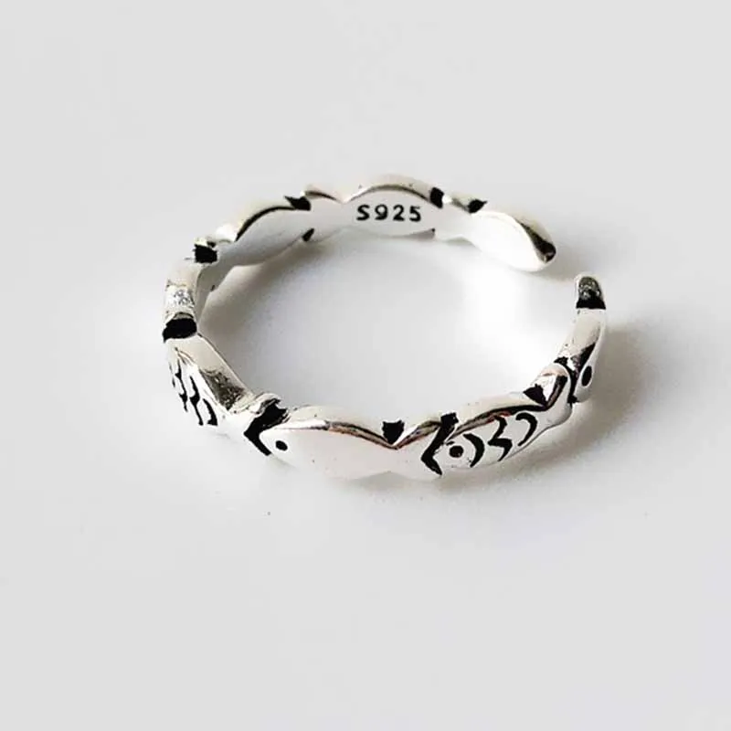 925 Sterling Silver Fish Regulowane pierścionki dla kobiet Luksusowa biżuteria ślubna Hurtownia Wszystko Pieniądze 925