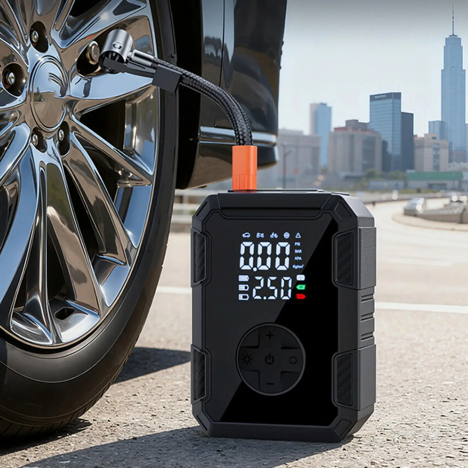 Car Air Inflator Pump With Digital Pressure Gauge Car Bicycle Air Compressor Multi-functional Car Tire Inflators
