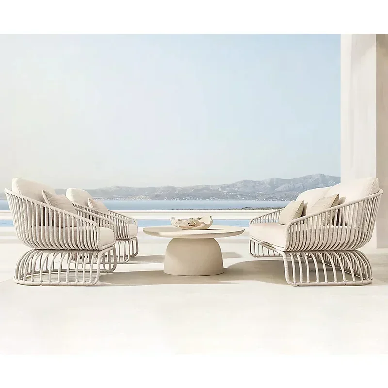 

Aluminum rattan outdoor sofa, garden furniture sun protection and waterproof