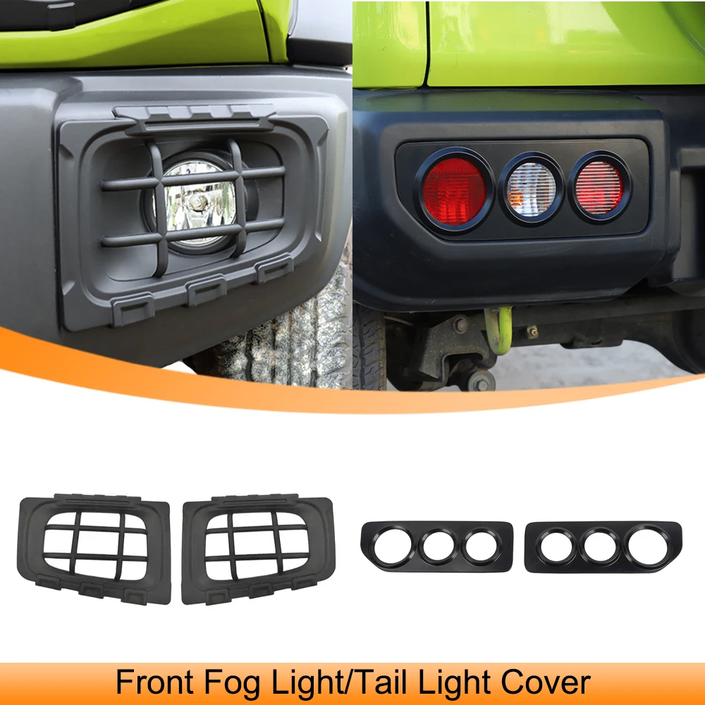 Car Tail Light Cover Front Fog Light Lamp Guards Decoration Cover Trim for Suzuki Jimny JB64 JB74 2019-2023 Exterior Accessories