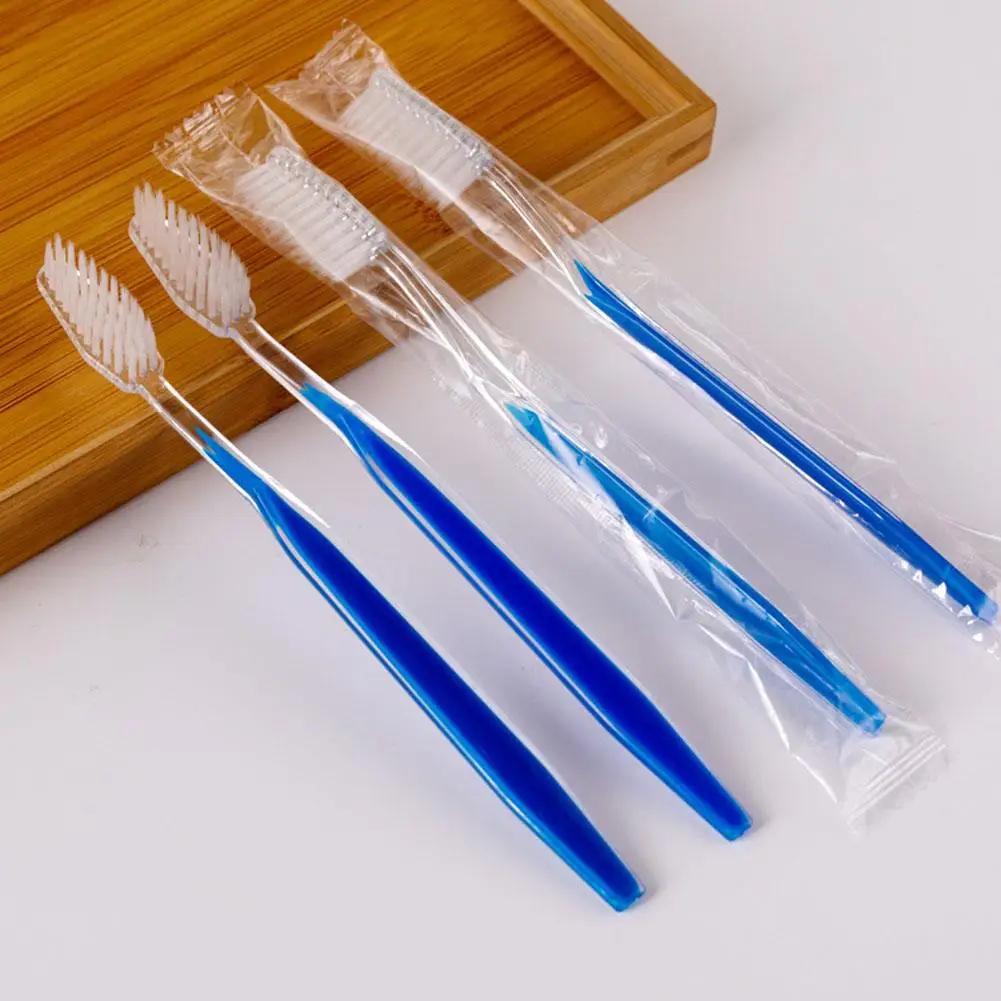 Disposable Toothbrushes Individually Wrapped Medium Soft Bristle Travel Hotel Manual Toothbrushes Bulk For Adults F2m7