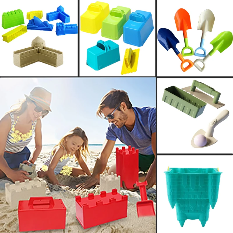 Beach Toy Children Play Sand Toy Shovel Sandbox Brick Walls Molds Castle Building Tools Summer Outdoor Play Beach Game for Kids