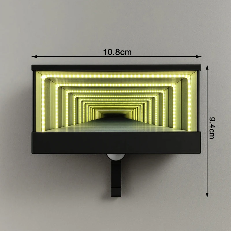 LED Light Featured Key Rack for Garage; Infinity Mirror Design
