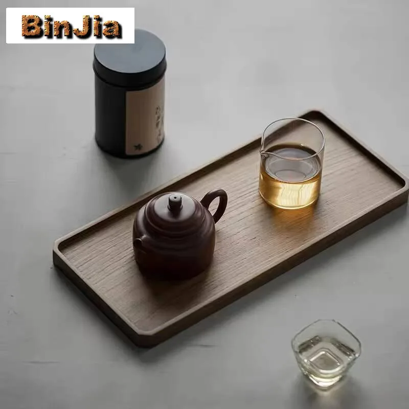 Handamde Teak Wood Square Dry Brewing Table Tea Tray Samll Board Household Dishes For Serving Fruit Snacks Plate Teaware