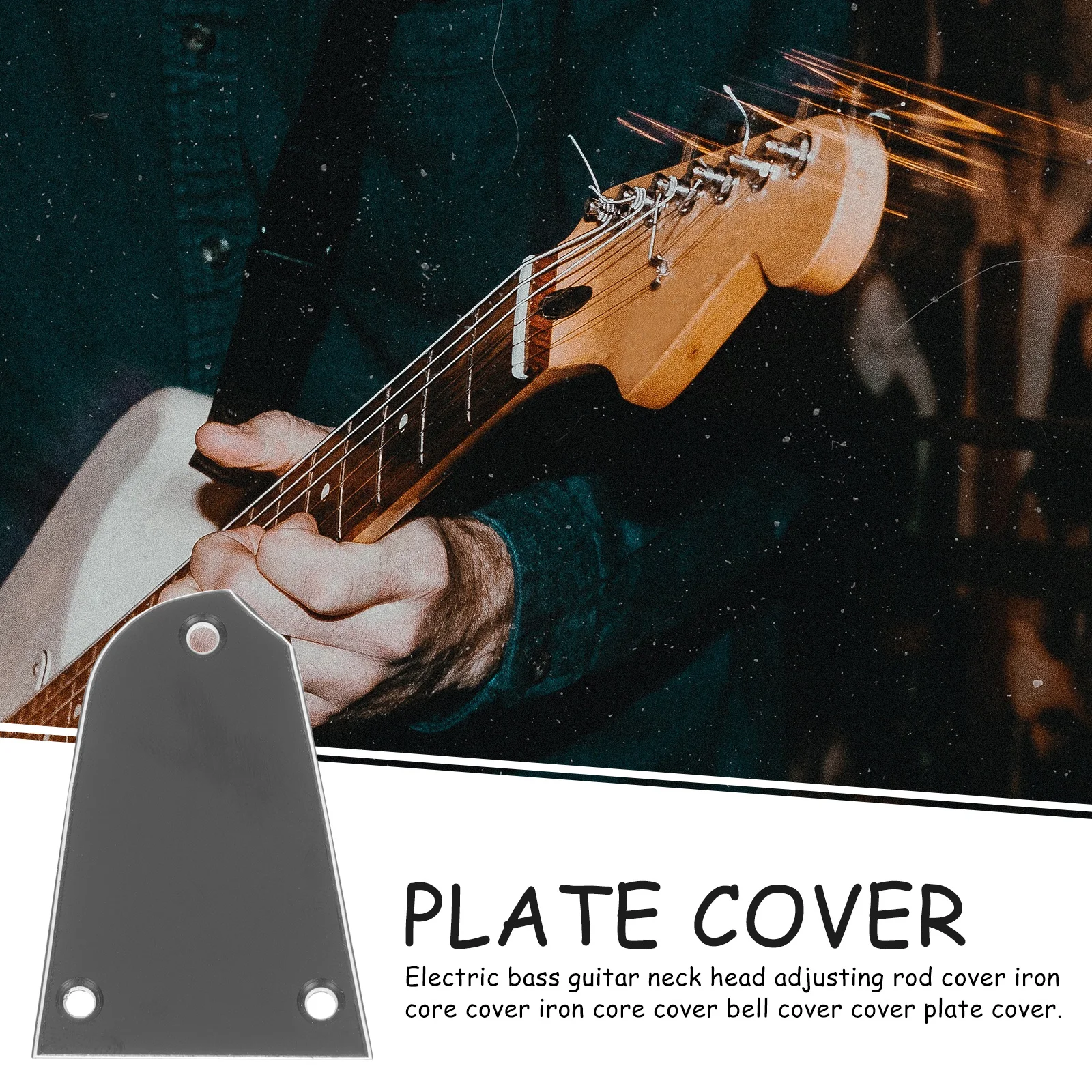 

4Pcs Bass Guitar Truss Rod Covers Lightweight Durable Plastic Replacement for Electric Guitar Repair Accessories