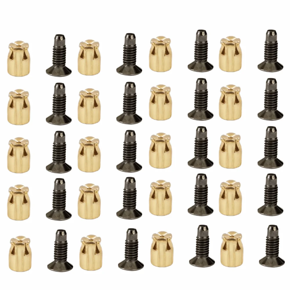 20Set Embedded Parts Cabinet Hinge Nut Screw Reusable Rust Proof Drawer Door Repair Tools Practical Stable Structure
