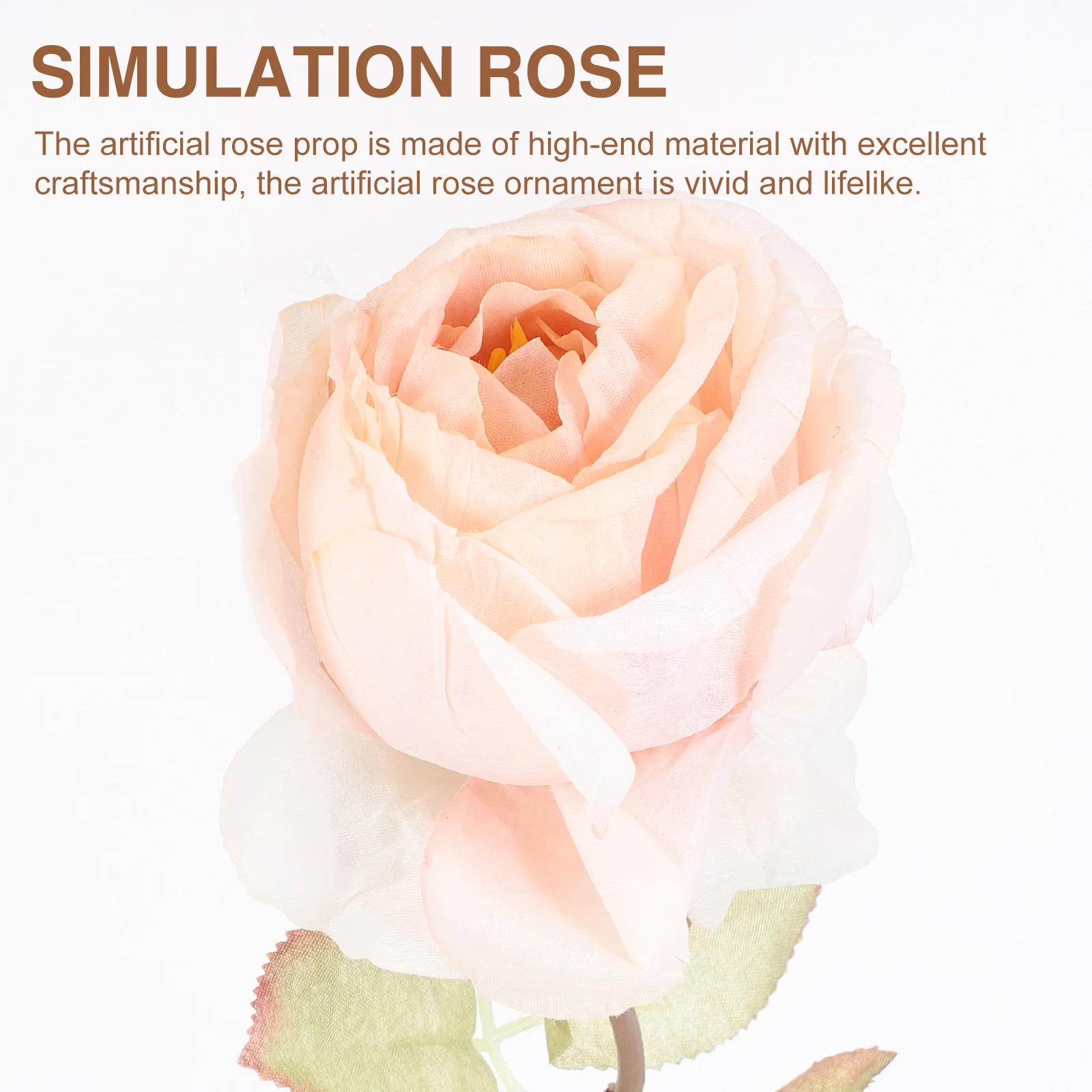 

2Pcs Realistic Rose Ornament High-End Fake Roses for Wall Window Display Decor Elegant Cloth Flower Accent Lifelike Home Garden