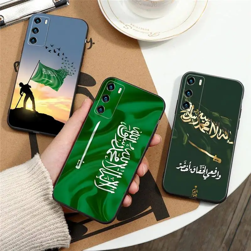 Saudi Arabian Flag Phone Case For Huawei P30 Pro P40 P10 P20 Plus Lite Psmart 2020 Y6 Y5 2019 Y8s Y8p Y5 Silicone Cover