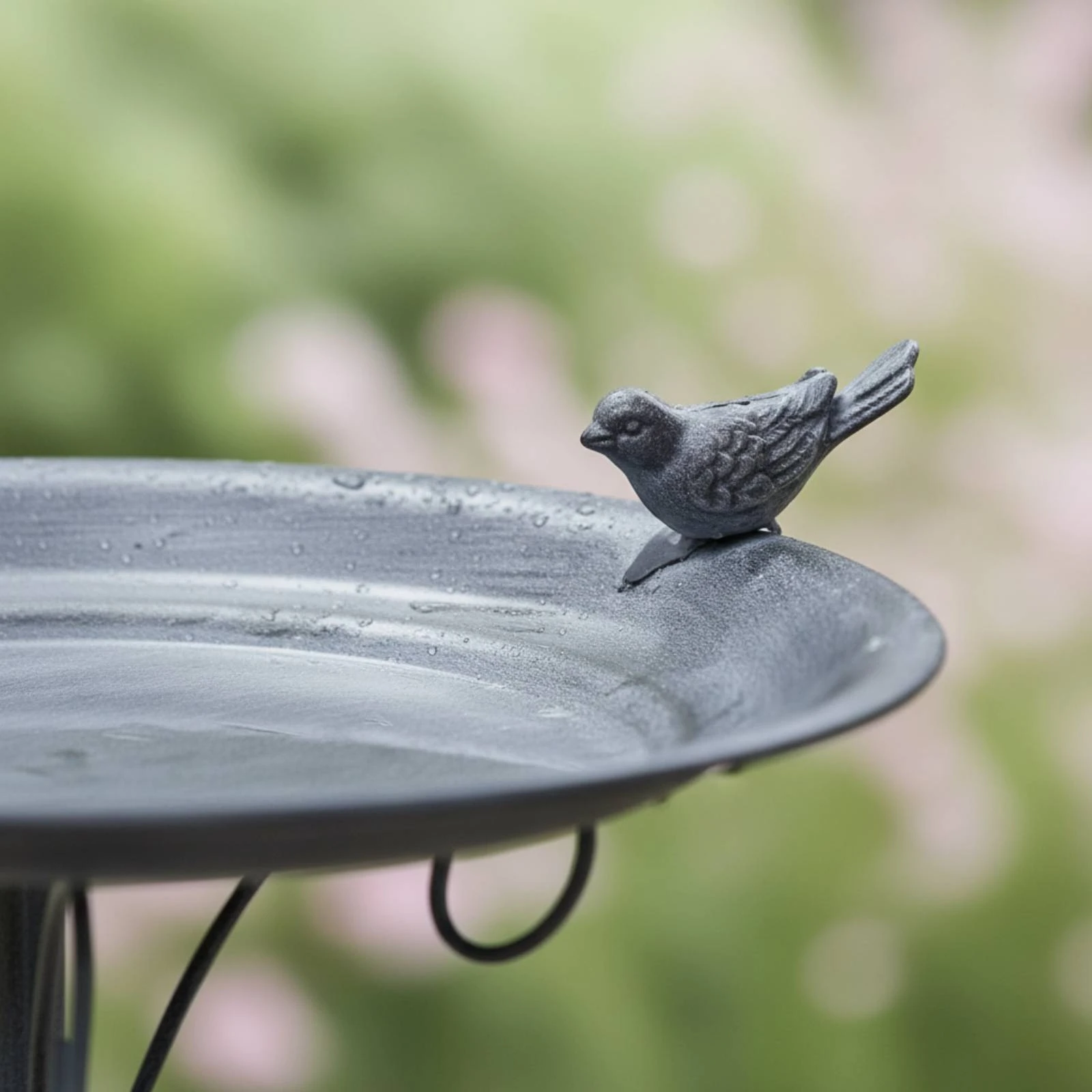 Metal Bird Feeder Tray Easy to Clean Garden Decor for Patio