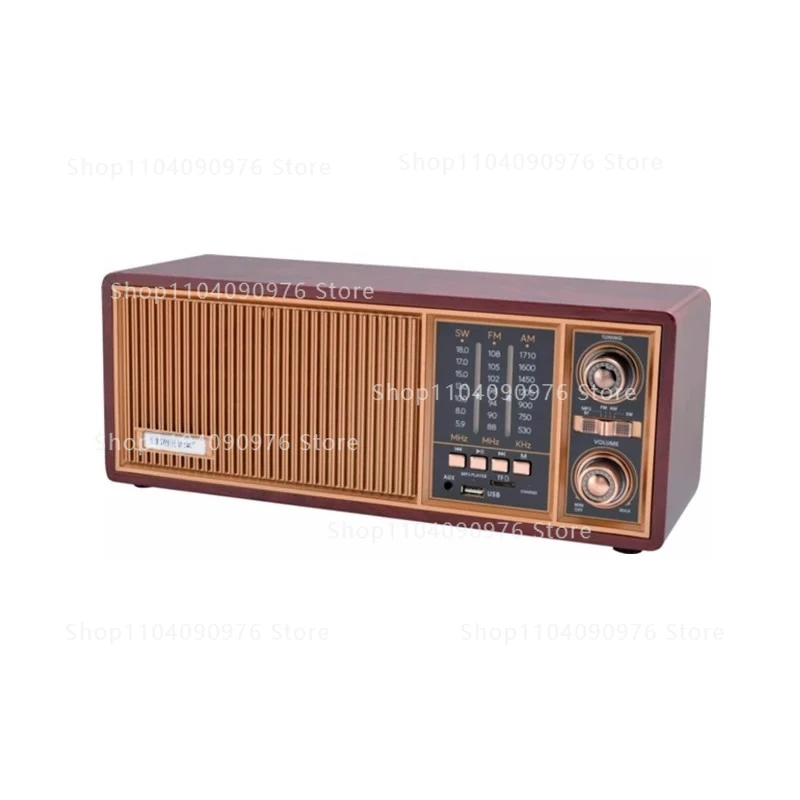 

Vintage Wooden Retro Bluetooth FM/AM/SW Radio Speaker with TF Card Slot - New Model