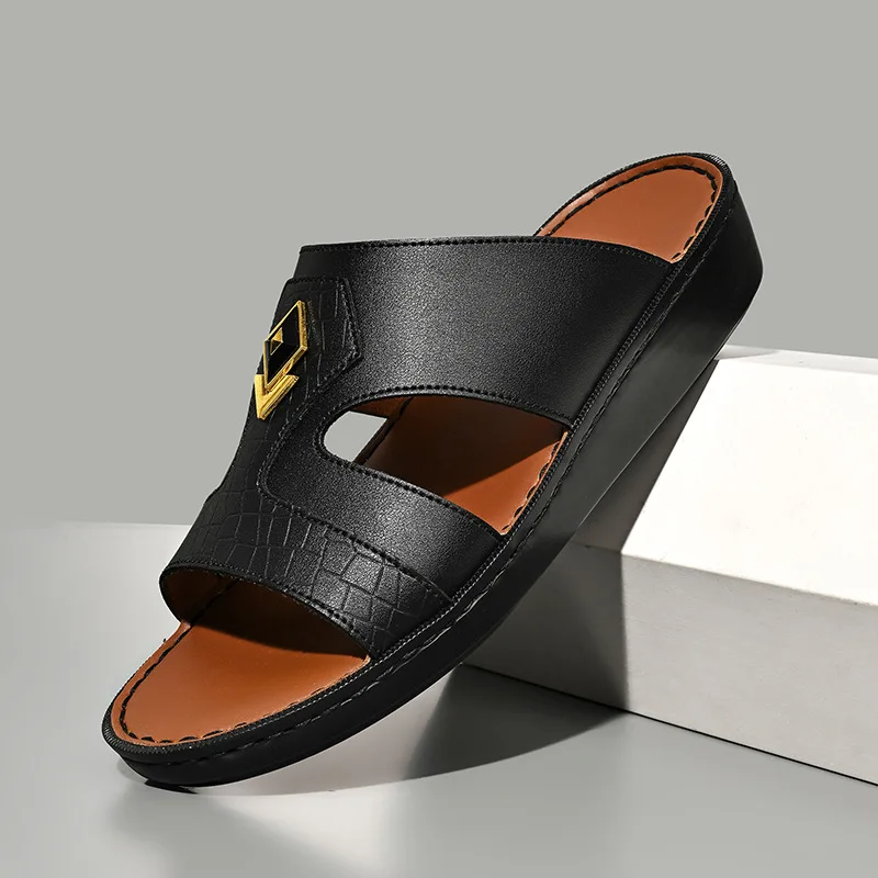 Pantuflas de Hombre 2026, Pantuflas Casuales de Moda para Exteriores, Pantuflas Frescas de Verano con Punta Abierta, Sandalias de Playa Antideslizantes con Plataforma, Chanclas Hombre