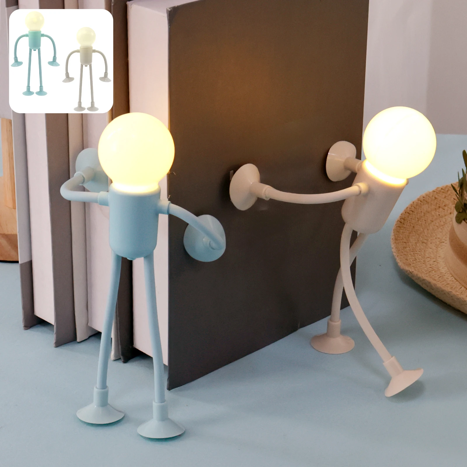 Changeable Shape Funny Sportsman Night Light Button Battery Desk Lamp For Bedroom Bathroom Hallway Kitchen Christmas Decorations