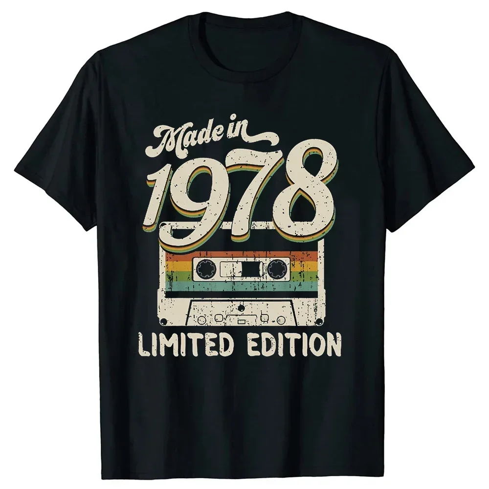 

Made In 1978 Limited Edition All Original Parts Aged To Perfection Vintage Fashion Tshirt Clothing Casual Basic T-shirts