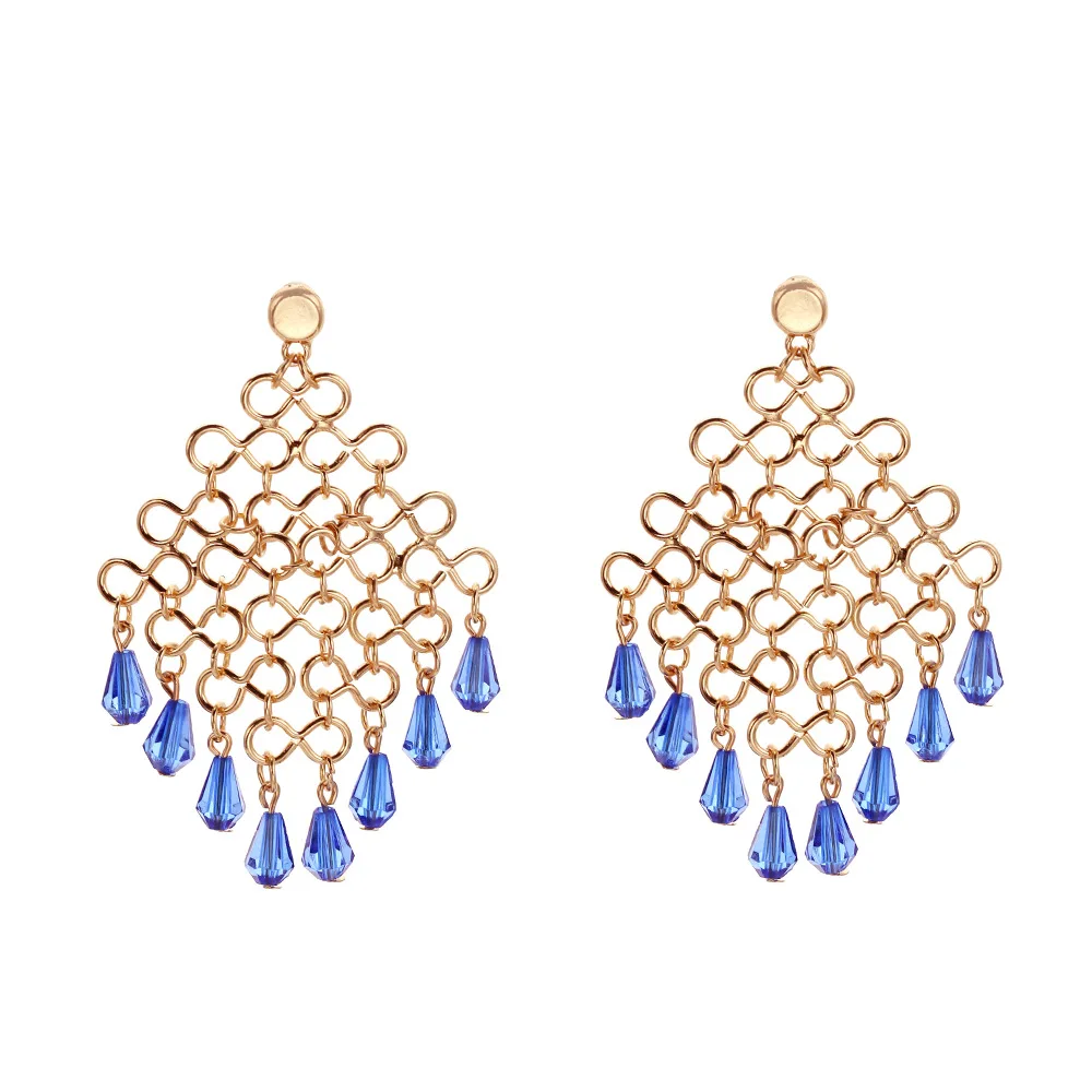 Vintage Boho Hohlgitter Gold Quasten-Ohrringe für Frauen Statement-Schmuck Geschenke für Feiertage und Partys – Detail 9