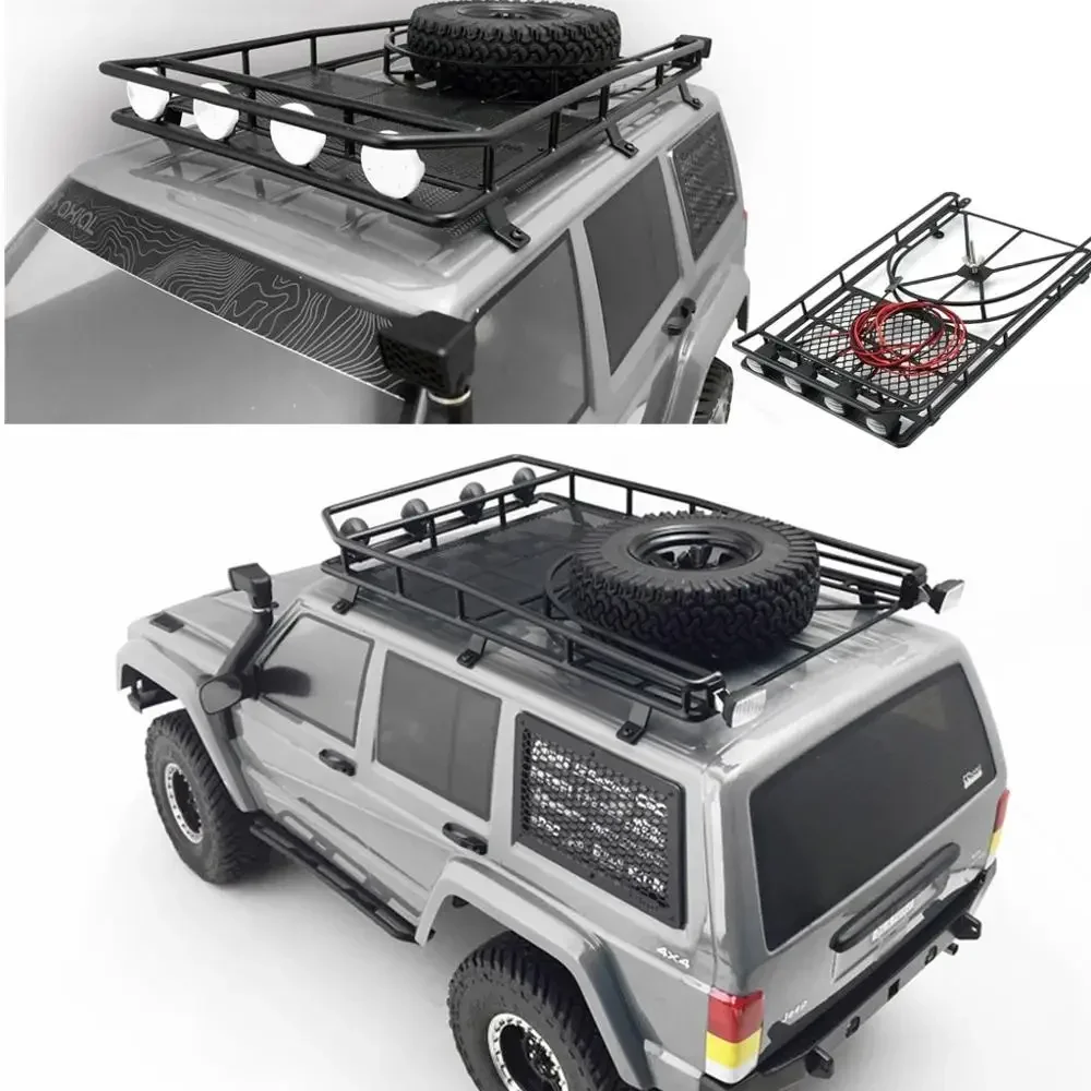 

RC Rock Crawler Accessory Luggage Roof Rack Net Climbing Car Model Parts for D90 for Axial scx10 RC Cars Accessories