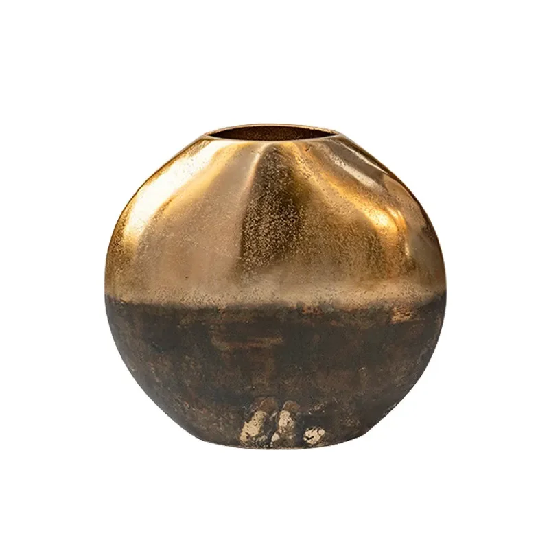 Home soft decoration jewelry, old gold vase, silver flower ware, high-end luxury fruit plate ornament