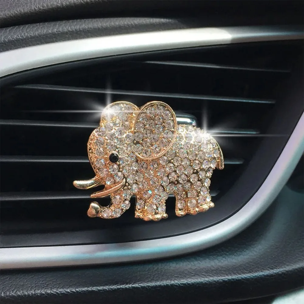 Diamond Elephant Perfume Vent Clip Car Outlet Car Air Conditioner Perfume Clip Interior Auto Accessoires Car Decoration Pendant