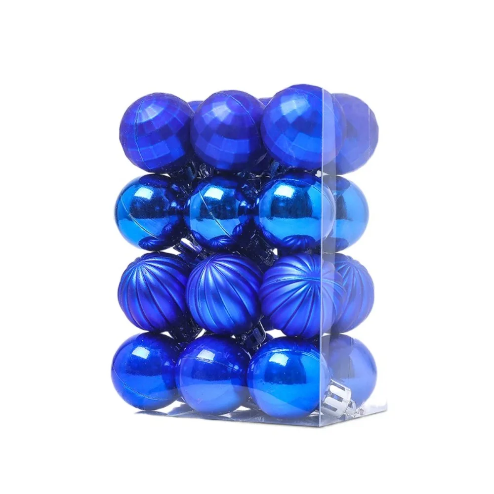 24 قطعة الحرف 3 سنتيمتر عيد الميلاد الكرة مجموعة حساسة مقاوم للماء شجرة عيد الميلاد قلادة الإبداعية رسمت معلقة حلية عطلة