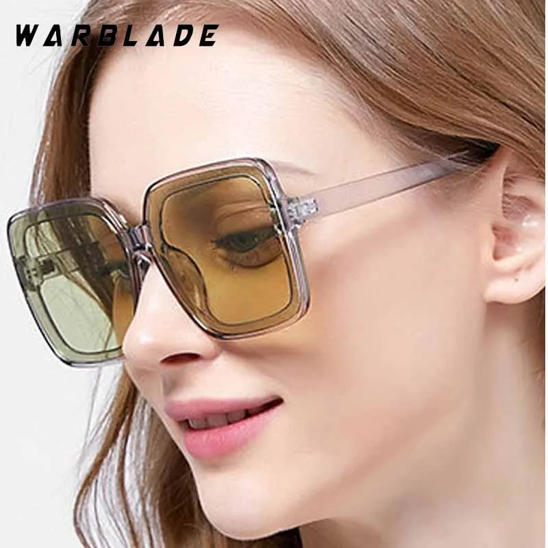 

Vintage Designer Oversized Square Frame Women's Sunglasses Brand Design Punk Men's Sunglass Travel Fishing Shades UV400 Lentes