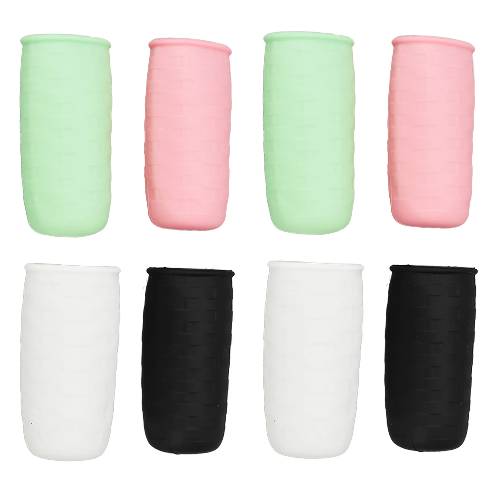 

8pcs Travel Leak Proofing Elastic Sleeve Bottle Covers Soft Silicone Toiletry Covers for body Wash Shampoo