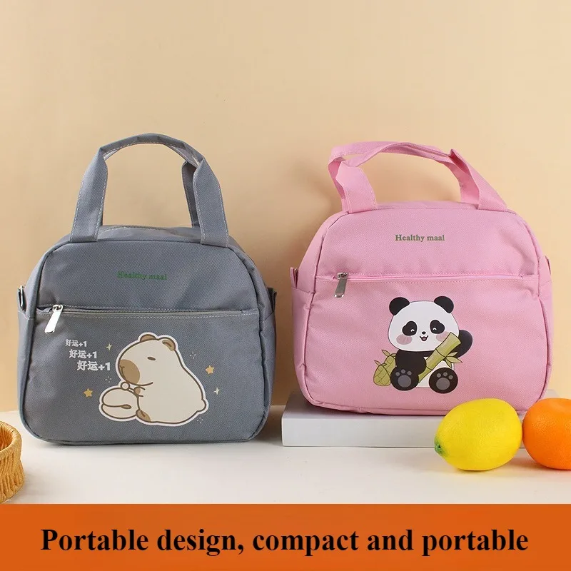 Insulation Bag Lunch Box Handbag Office Worker Lunch Bag with Rice Lunch Bag Thickened Waterproof Aluminum Foil Insulation Bag