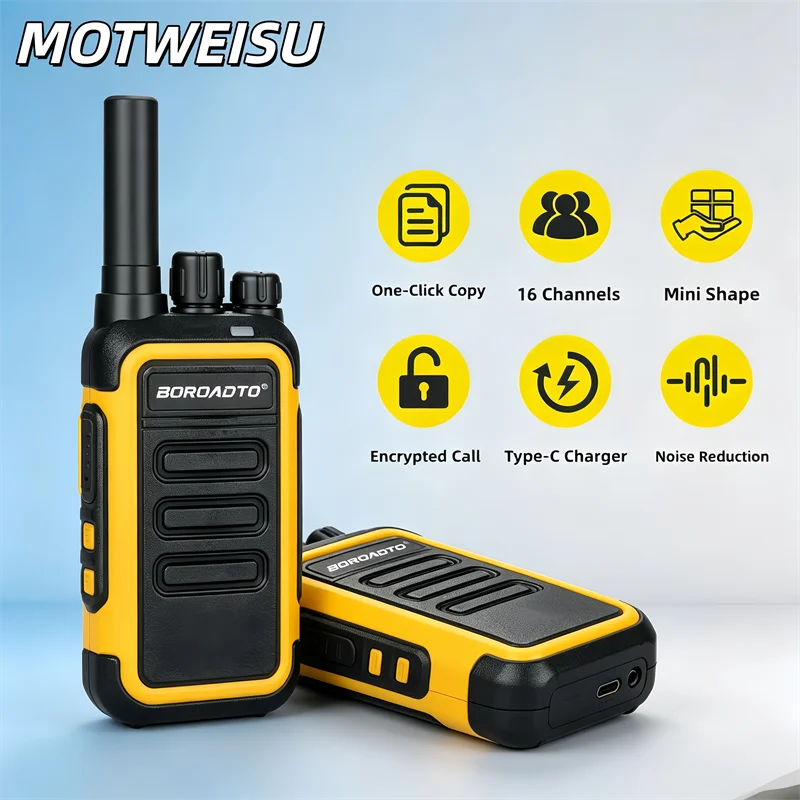 Mini Walkie Talkie Portable Two Way Radio PMR FRS Licence-free Rechargeable VOX for Restaurant Cafe Hotel Retail Store Work