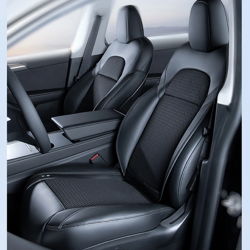 For New Tesla Model 3 Y Cushion Ventilation Seats Cover Summer Cool Breathable with Fan Ventilated Seat For Tesla Accessories