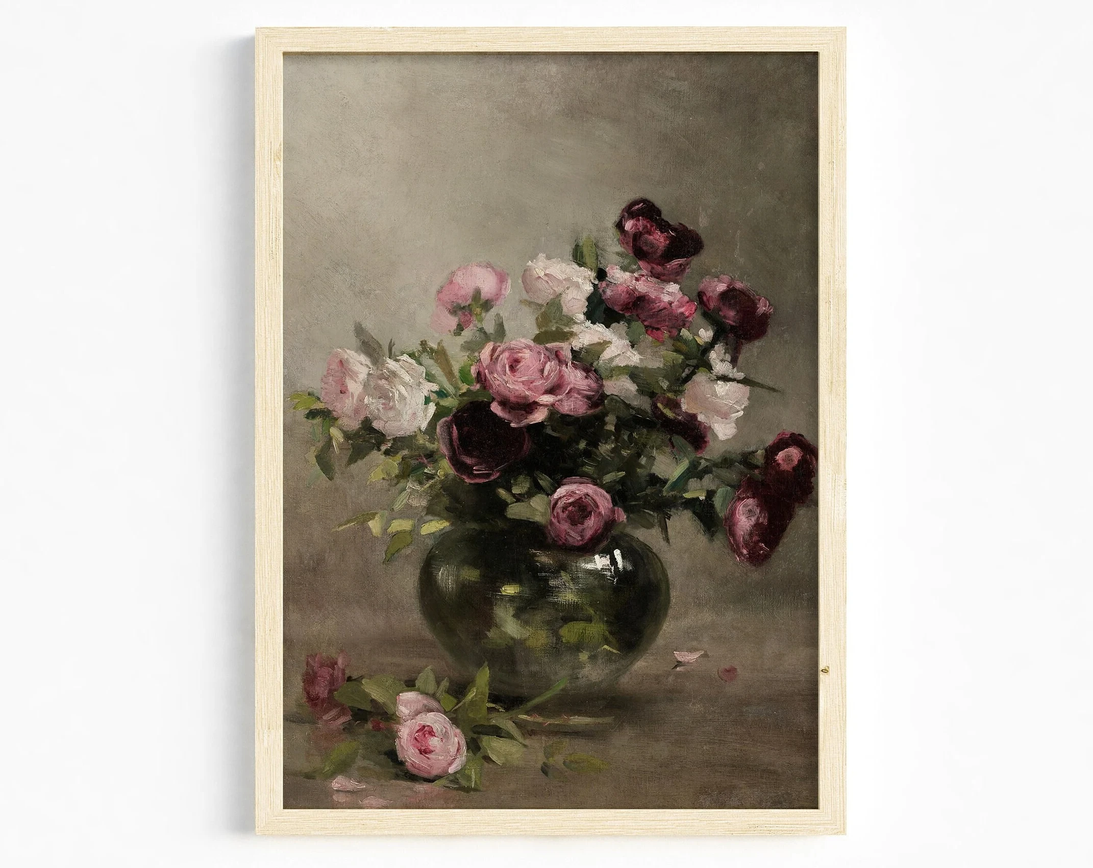Vintage Corlorful Flower Poster Still Life Botanical Oil Painting Prints on Canvas Farmhouse Home Room Wall Decor
