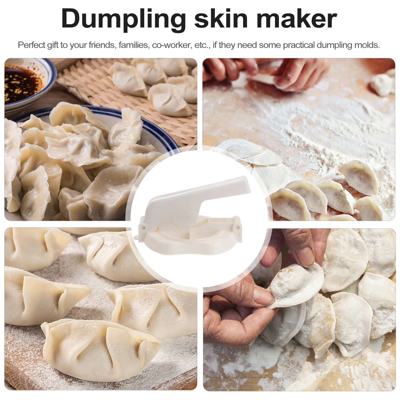 

1pc Dumpling Maker Wrapper Press Mold Dough Tool Practical Food Grade Safety Plastic Durability Gift Kitchen Baking Pan