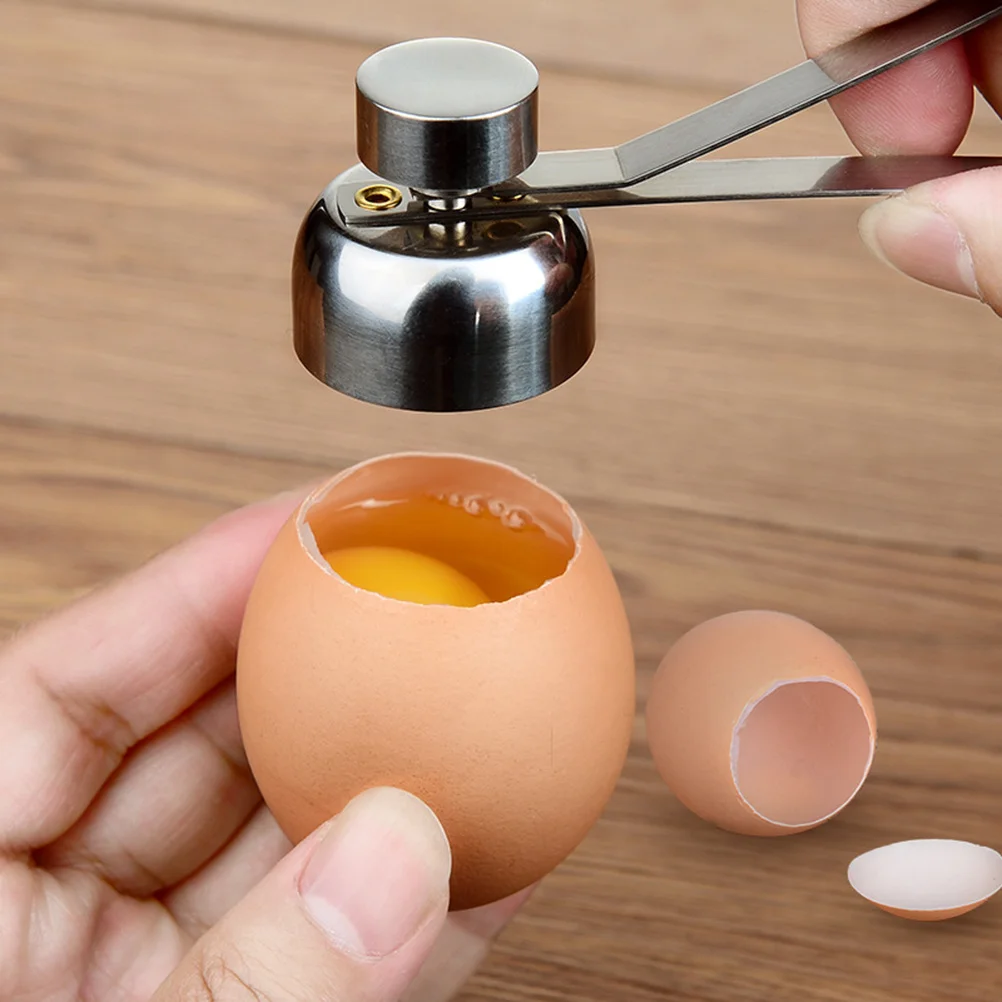

Stainless Steel Egg Topper Cutter for Easy Cracking and Precision Peeling Ideal Kitchen Tool for Home and Restaurant Use